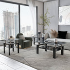 Set of 2 — Modern Tempered Glass Tea Table Coffee Table End Table — product image 2