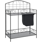 Folding Potting Bench Table — Metal Garden Workstation — product image 1