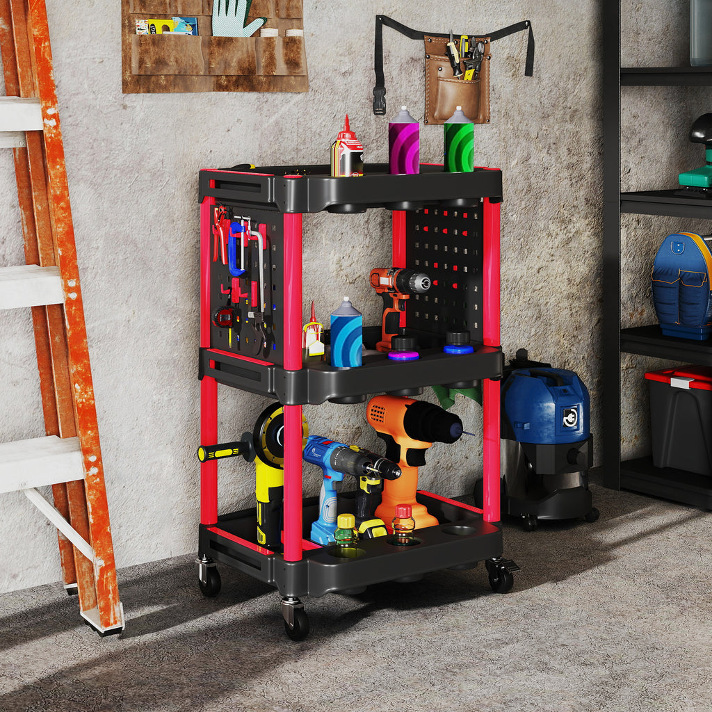 3-Tier Rolling Tool Cart — Workshop — product image 2