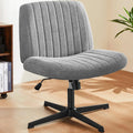 Cross Legged Office Living Room Rocking Gaming Chair Armless Wide Desk Adjustable Swivel Fabric Task Vanity Home Office — product image 1