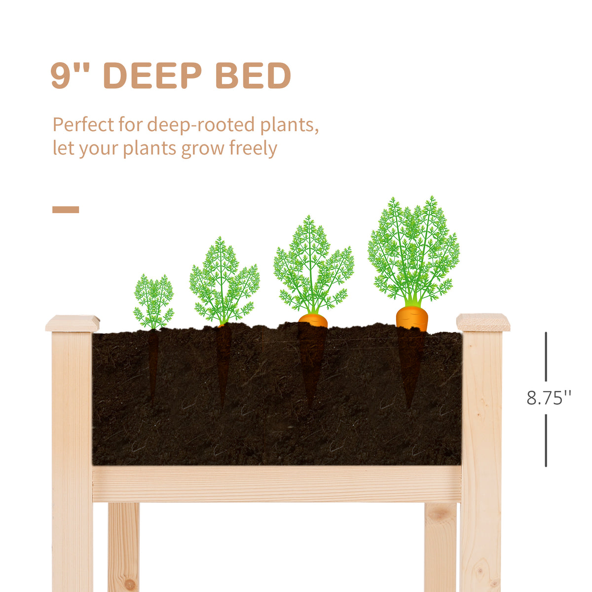 Raised Garden Bed with Legs — 48" X 22" X 30" — product image 3