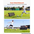 Soccer Rebounder Board, 37.4 X 9.8 In Dual-Sided Soccer Rebound Wall, 4 Adjustable Angles, Portable Water-Fillable PE Kickback Trainer, Ground Stakes For Kids Adults, Passing & Shooting Practice — product image 3