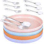 Bamboo Toddler Dining Set with Stainless Utensils – 12 Pieces