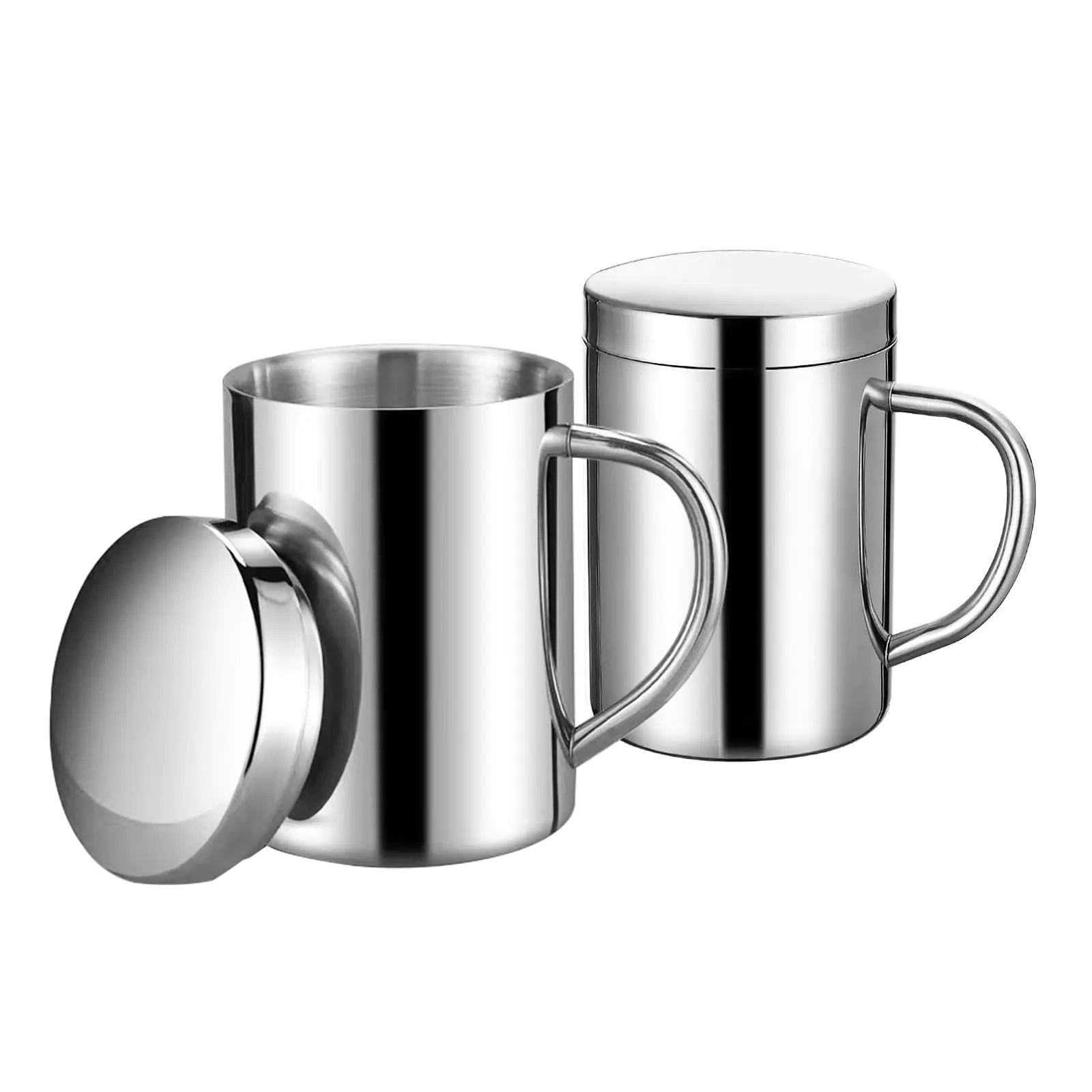 DASHTHER 13.5oz Insulated Stainless Steel Mug with Lid - 2-Pack