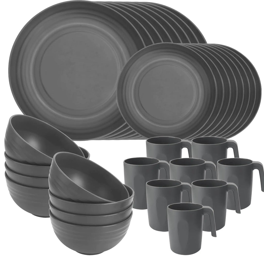 shopwithgreen 32-Piece Unbreakable Dinnerware Set