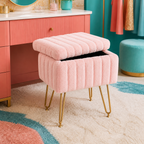 Beige 36-inch lift-top storage bench — vibrant primary product view