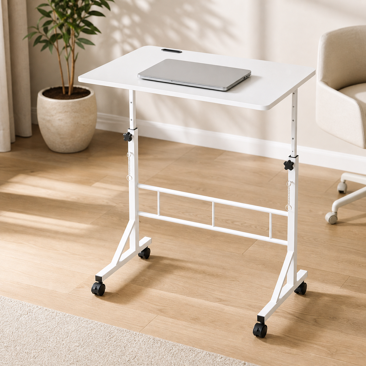 Adjustable Mobile Laptop Desk — 31.5 in. — styled home-office lifestyle image
