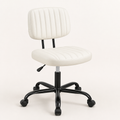 Armless Rolling Task Chair — White — premium studio product image