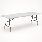 Heavy-Duty Folding Utility Table — White — premium studio product image