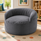 Child-Size Lounge Sofa — Dark Gray, 36 in. in a colorful realistic setting