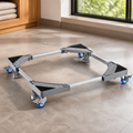 Adjustable Appliance Stand with Locking Wheels — Gray in a colorful contemporary setting