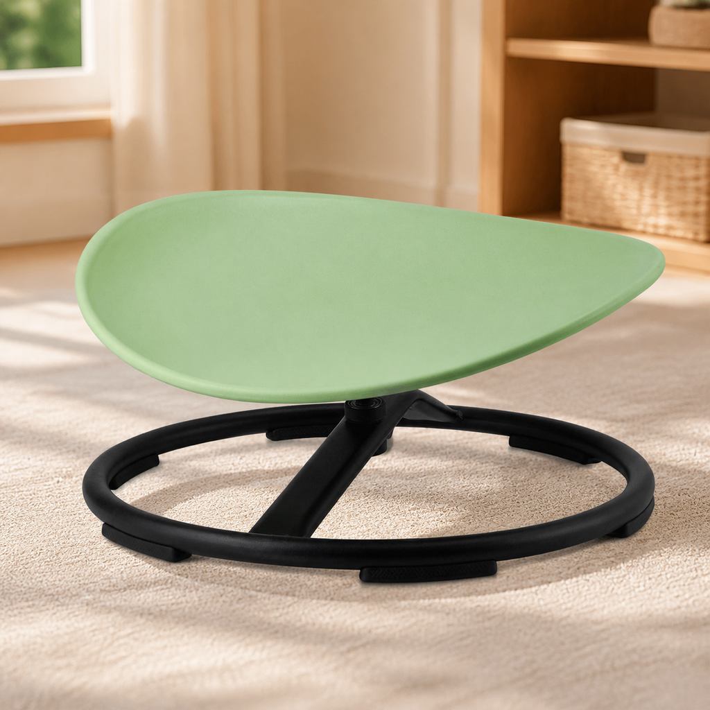 Sensory Spinning Chair for Children — Green in a colorful contemporary setting