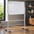 Double-Sided Mobile Whiteboard — 36 × 24 in. in a colorful realistic setting