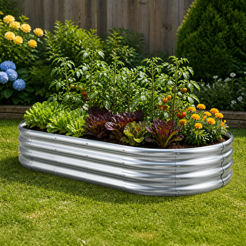 Galvanized Raised Garden Bed — 6 × 3 ft. — square primary product view