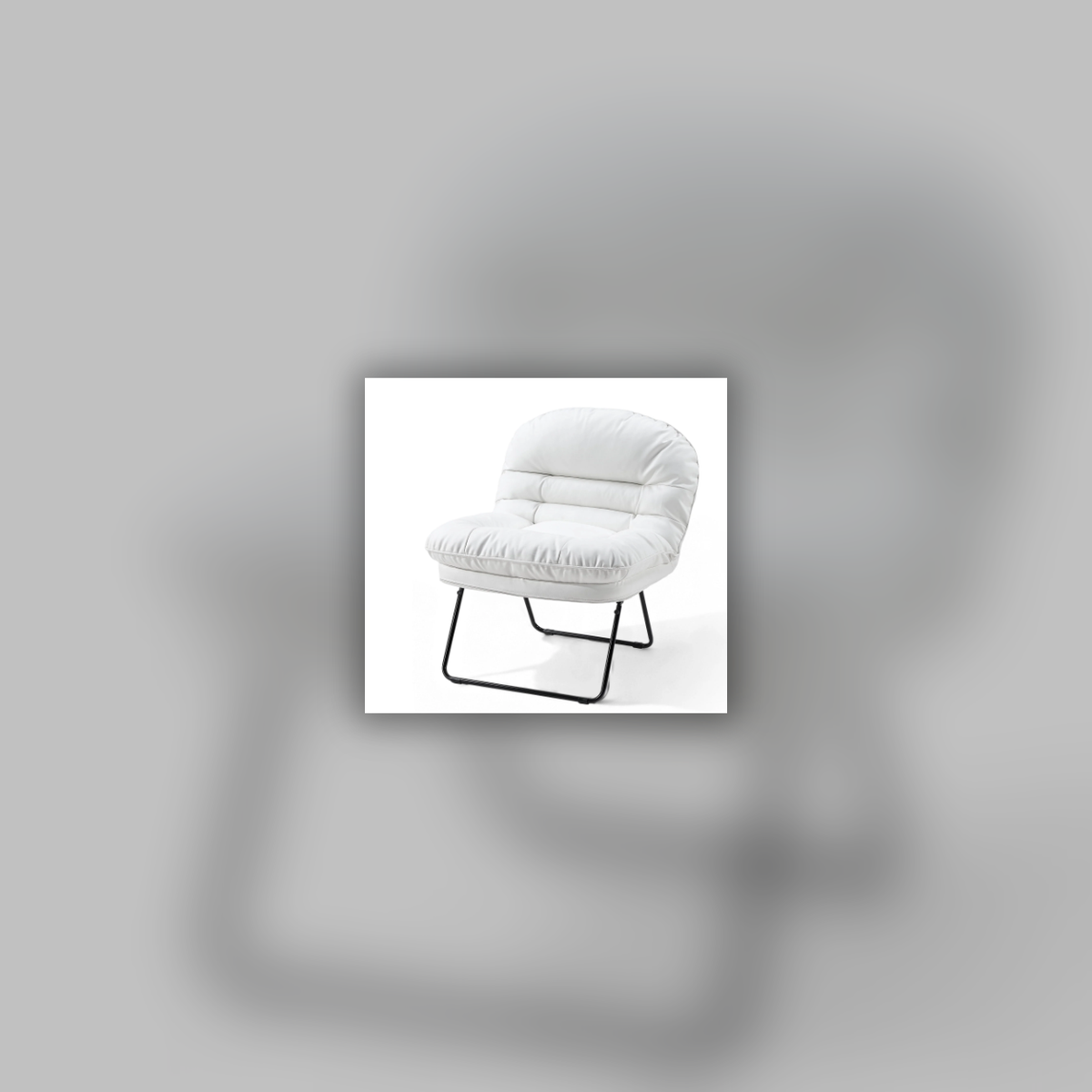 Foldable Round Floor Chair with Back Support — square primary product view