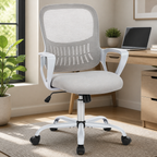 Ergonomic Mid-Back Home Office Chair in a colorful realistic setting