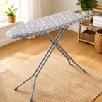Adjustable Ironing Board with Heat-Resistant Cover in a colorful realistic setting