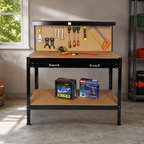 Workbench with Storage Drawers in a colorful realistic setting