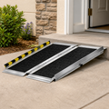 Non-Slip Folding Wheelchair Ramp — 2 ft. in a colorful realistic setting