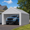 Waterproof Carport Replacement Canopy — Gray, 12 × 20 ft. in a colorful realistic setting