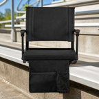 Padded Portable Stadium Seat — Black in a colorful realistic setting