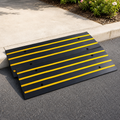Heavy-Duty Rubber Curb Ramps — Set of 2 in a colorful realistic setting