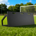 Foldable Soccer Rebounder Board — 45 × 18 in. in a colorful realistic setting