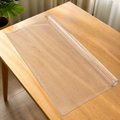Clear Waterproof Table Protector — 40 × 80 in. in a colorful realistic setting
