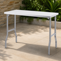 Folding Stainless-Steel Prep Table — 48 × 24 in. in a colorful realistic setting