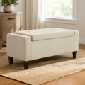 Lift-Top Storage Ottoman Bench — Beige, 36 in. in a colorful realistic setting