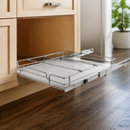 Pull Out Cabinet Organizer — Heavy Duty Slide Out Pantry Shelves in a colorful realistic setting