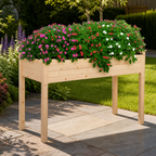 Raised Garden Bed with Legs — 48" X 22" X 30" in a colorful realistic setting