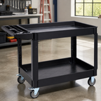 Utility Service Cart — Large Lipped Shelf in a colorful realistic setting