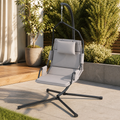 Hammock Chair with Stand and Pa Coating Cushion in a colorful realistic setting