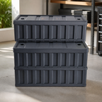Collapsible Storage Bins with Lids — 65l 3 Packs in a colorful realistic setting