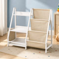 3-Tier Kids Bookshelf — Toy Storage Organizer for Toddler in a colorful realistic setting