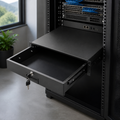 2u Rack Mount Drawer — 50 Lbs Max Load-Bearing in a colorful realistic setting