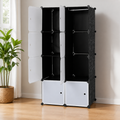 8 Cube Organizer Stackable Plastic Cube Storage Shelves Design Multifunctional in a colorful realistic setting