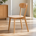 Dining Chair Wooden Fas Grade Oak Natural Wood Made in North America Dirt-Free Wood in a colorful realistic setting