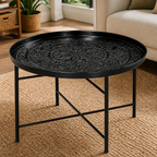 Coffee Table for Living Room — Black in a colorful realistic setting