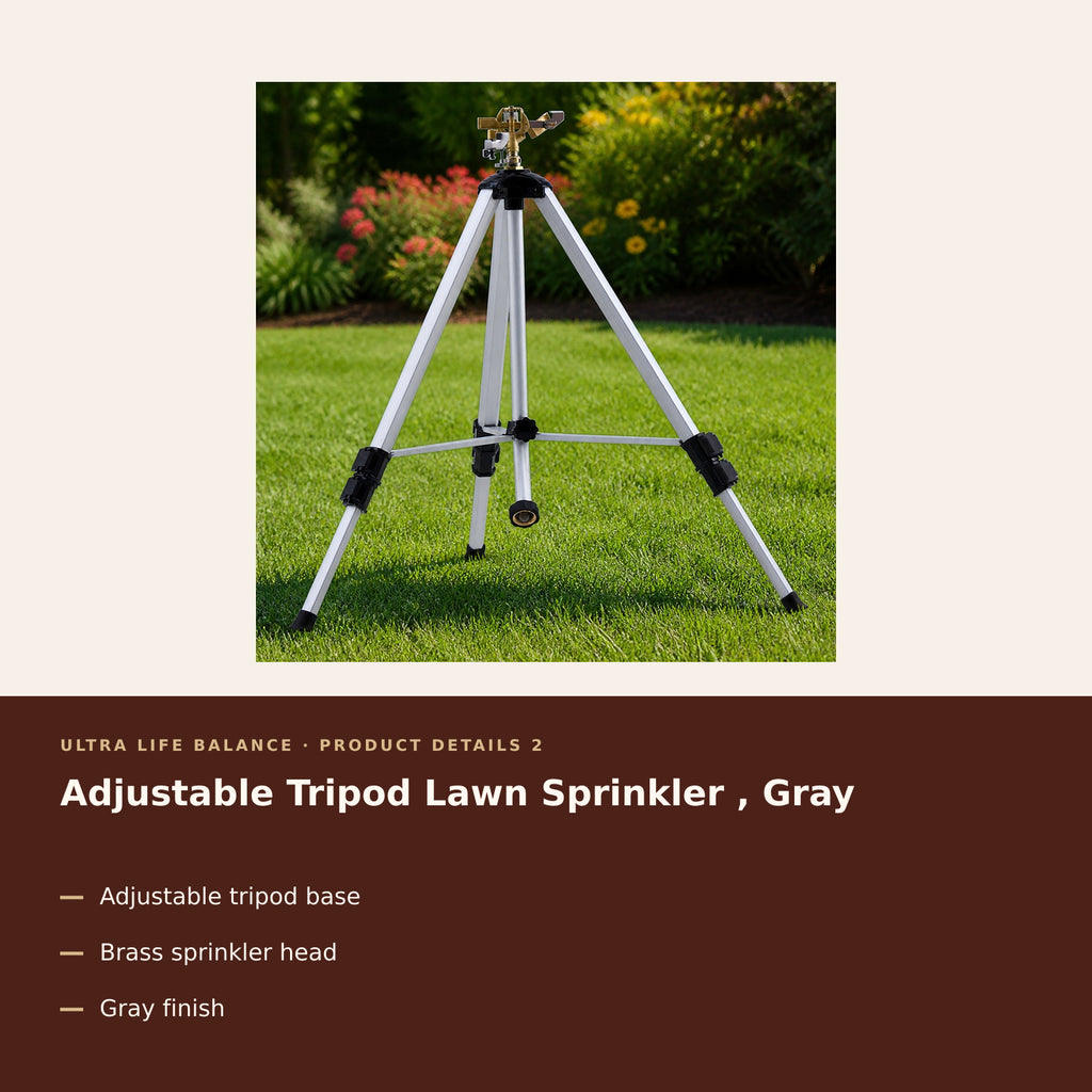 Adjustable Tripod Lawn Sprinkler , Gray product details