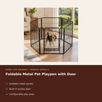 Foldable Metal Pet Playpen with Door product details