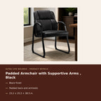Padded Armchair with Supportive Arms , Black product details