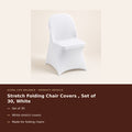 Stretch Folding Chair Covers , Set of 30, White product details
