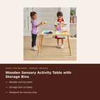 Wooden Sensory Activity Table with Storage Bins product details