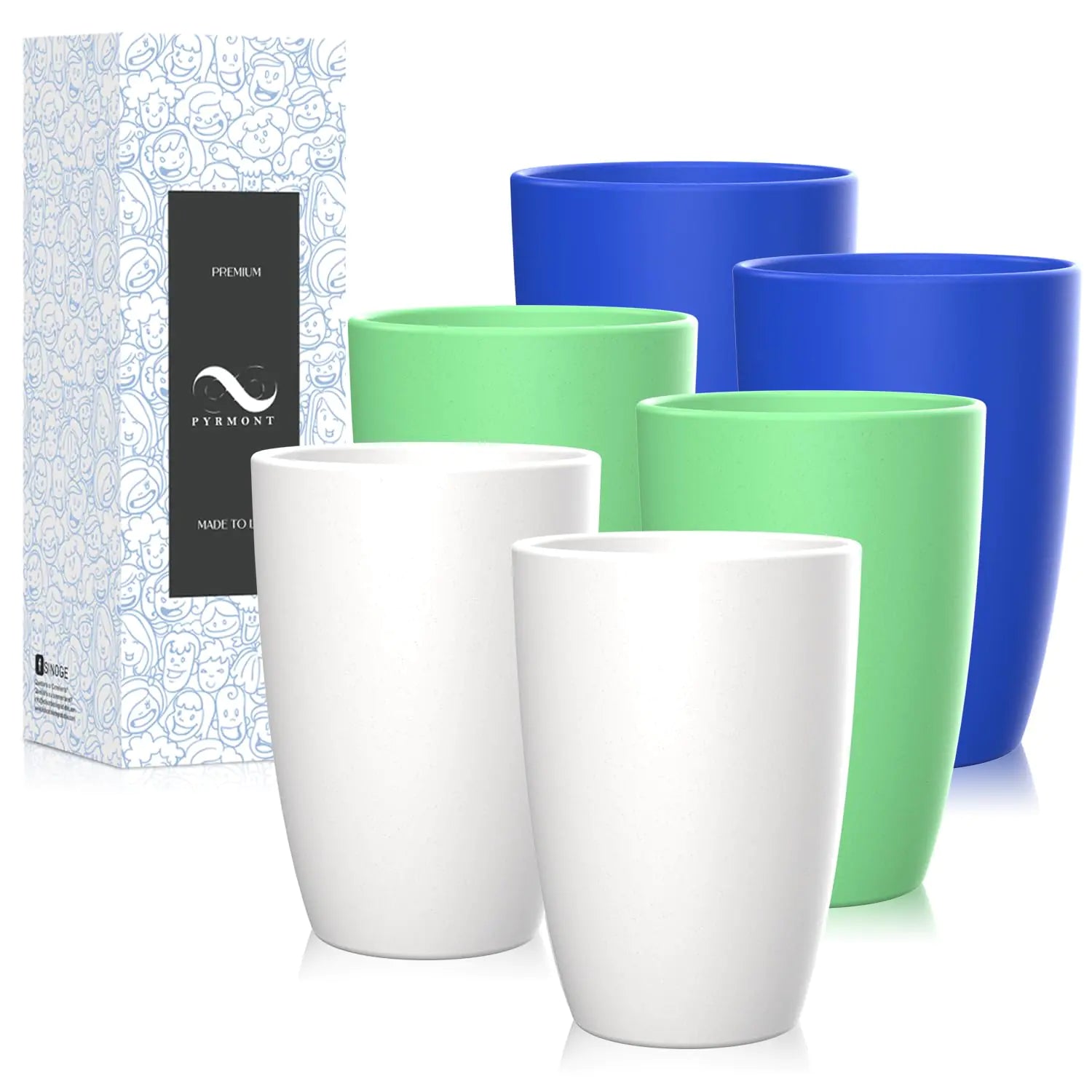 PYRMONT Wheat Straw 20oz Reusable Cups Set of 6