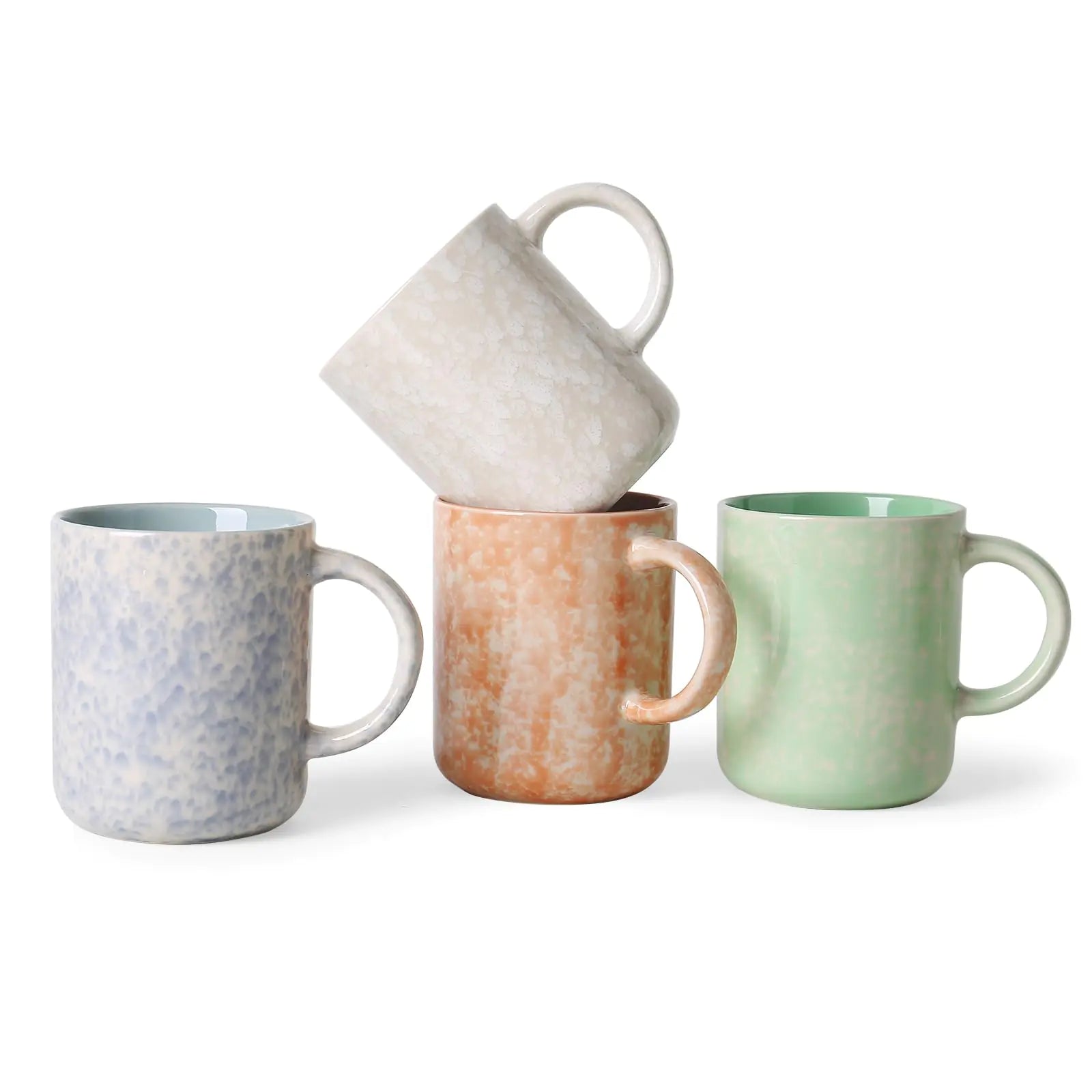 MONITO Vibrant 12oz Ceramic Mug Set of 4